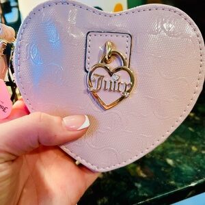 Juicy Couture Blush Pink Heart & Lock Wristlet